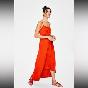 Boden maxi dress orange/red size 16